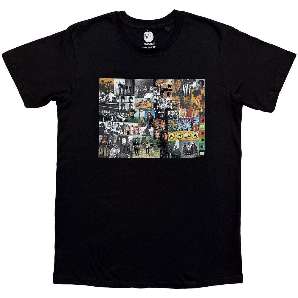 The Beatles - Collage Montage Heren Tshirt - Zwart